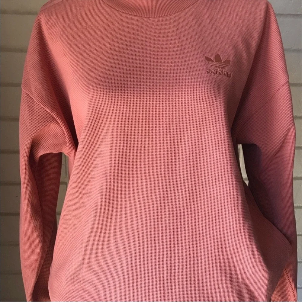 adidas Crewneck Sweater in Dusty Rose - Picture 4 of 4